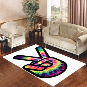 Hippie Peace Sign Living room carpet rugs
