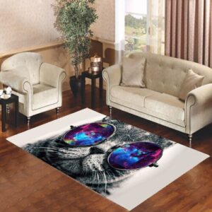 Hipster Cool Cat Living room carpet rugs