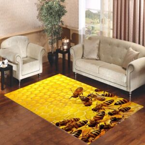 Honeycomb Bee Living room carpet rugs