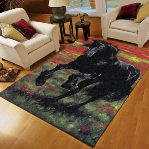 Horse Be Together Area Rug Carpet