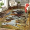 Horses Area Rug Carpet