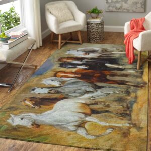 Horses Area Rug Carpet
