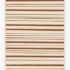 Hudson Stripe Rust Orange Rug
