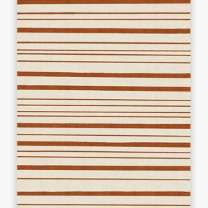 Hudson Stripe Rust Orange Rug