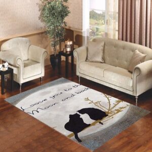 I Love You To The Moon And Back Cats Living room carpet rugs