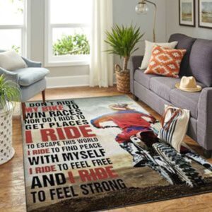 I Ride To Feel Free Rug Carpet