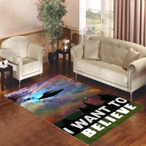 I Want To Belive Xfile Movie Nebula Space Living room carpet rugs