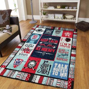 Ice Hockey HU68957 Rug Carpet