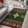 Indigenous Design Green Native American Pride Area Rug Carpet