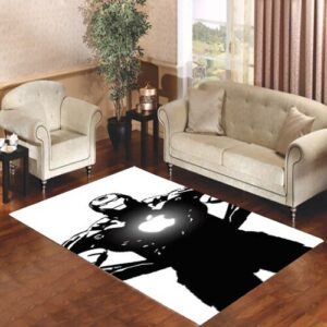 Iron Man bw mac Living room carpet rugs