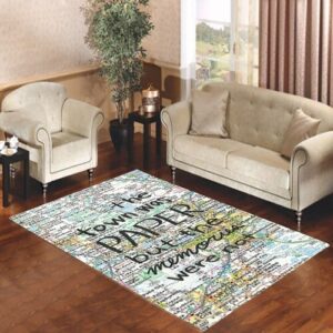 John Green Paper Towns Quotes Cover Living room carpet rugs