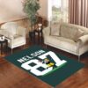 Jordy Nelson green bkg Living room carpet rugs