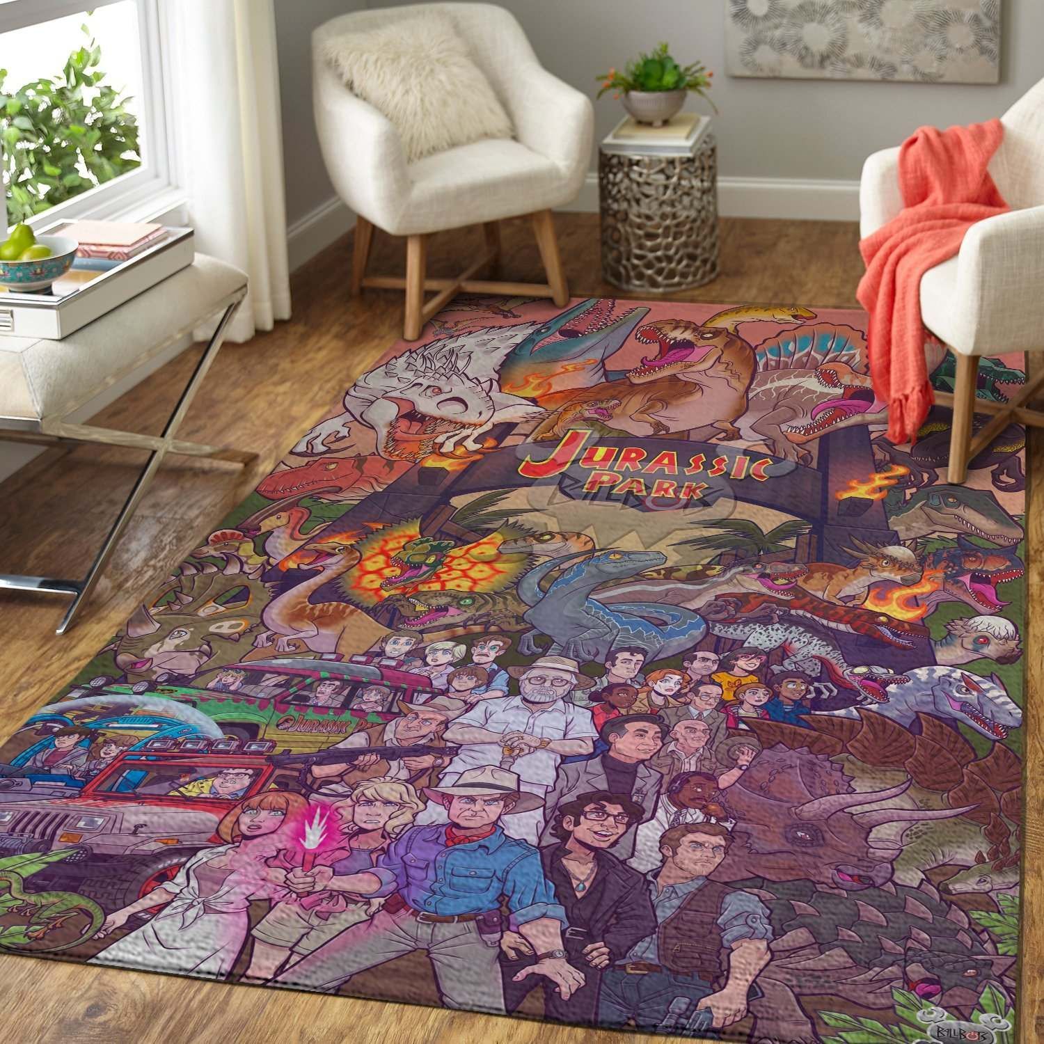 Jurassic Park Area Rug Carpet - Movie Home Decor