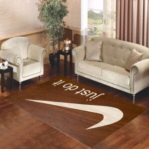 Just Do It Cream Wood Living room carpet rugs