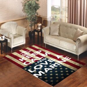 Keep Calm And Love Your Marine Living room carpet rugs