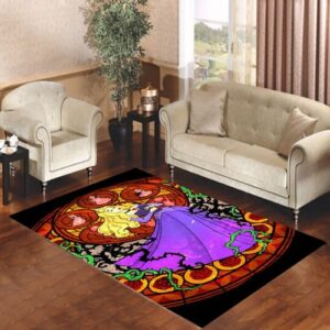 Kingdom Hearts Sleeping Beauty Stained Glass Living room carpet rugs