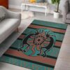 Kokopelli Myth Blue  Native American Rug Carpet Area