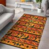 Kokopelli Myth Yellow Native American Area Rug Carpet