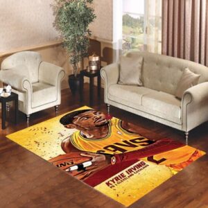 Kyrie Irving yellow background Living room carpet rugs