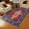 L Blue and Pink Rug Carpet