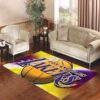 La Lakers logo glow Living room carpet rugs