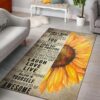 Laugh Love Live Sunflower Nice Gift Area Rug Carpet