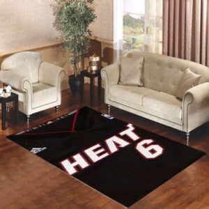 Lebron James jersey 6 Living room carpet rugs