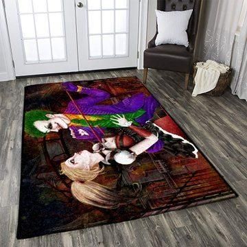 Legends Joker & Harley Quinn Area Rug Carpet - Movie Home Decor