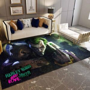 Legends Joker & Harley Quinn Area Rug Carpet - Movie Home Decor
