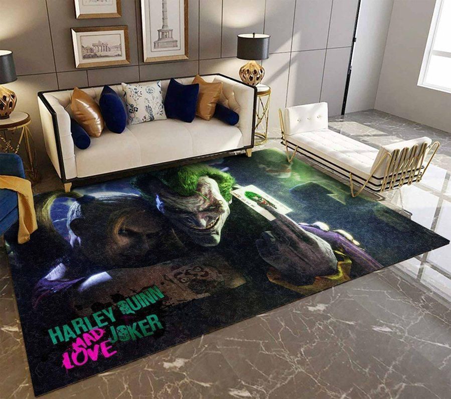 Legends Joker & Harley Quinn Area Rug Carpet - Movie Home Decor