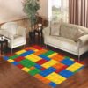 Lego Inspired Brick Pattern Living room carpet rugs