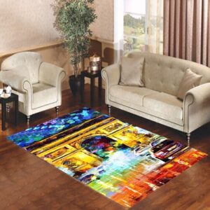 Leonid Afremov Paris Flight Living room carpet rugs