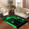 Light Green Clouds Doctor Who Tardis Living room carpet rugs
