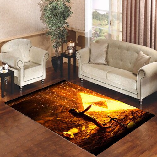 Link Trifoce Legend Of Zelda Living room carpet rugs
