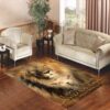 Lion Quote Bible Verse Living room carpet rugs