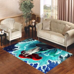 Little Mermaid Grumpy Cat Living room carpet rugs