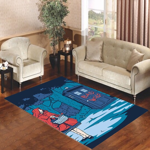 Little Red Riding Hood Tardis Living room carpet rugs