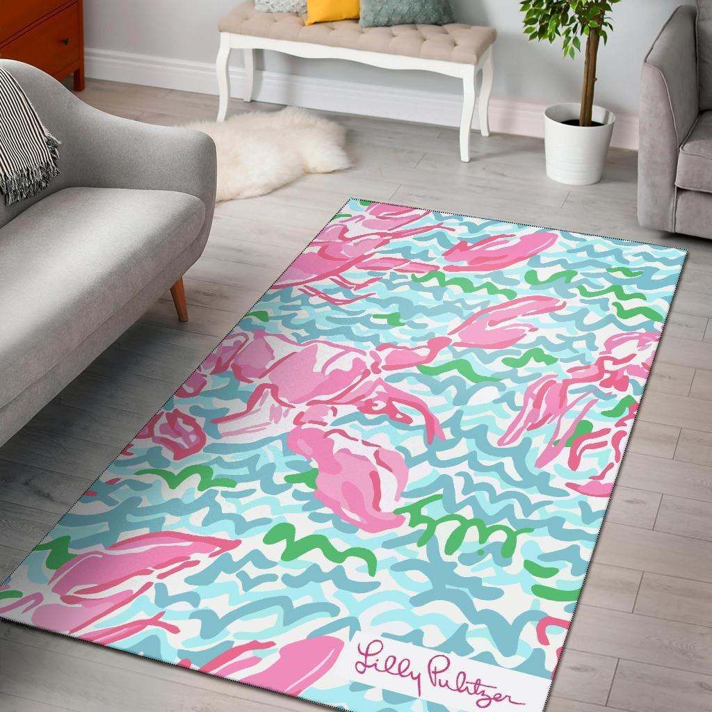 Lobstah Roll Lilly Pulitzer Area Rug Carpet Carpet