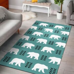 Lovely Polar Bear Rectangle Rug