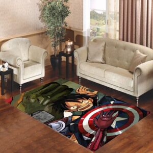 Luffy One Piece America Cartoon Living room carpet rugs