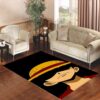 Luffy One Piece Cartoon Hat Shadow Living room carpet rugs