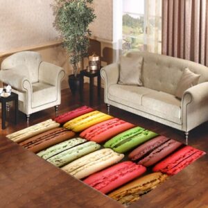 Macaron Cookie Cute Rainbow Color French Living room carpet rugs
