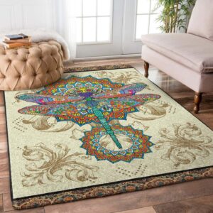Mandala Dragonfly Rug Carpet