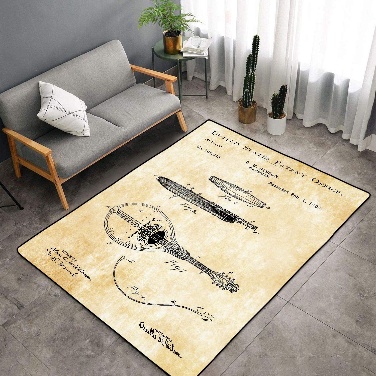 Mandolin Patent Print 1898