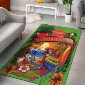 Margaritaville Lime Green Parrot Area Rug Carpet Carpets