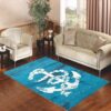 Marine Anchor Blue Wooden Living room carpet rugs