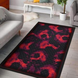 "Mausoleum" Premium Skull Area Rug Carpet