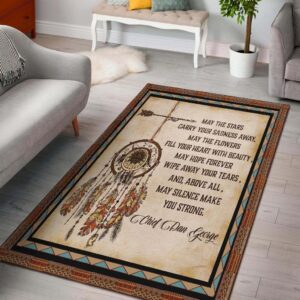 May The Stars Carry Your Sadness Away Native American Area Rug Carpet