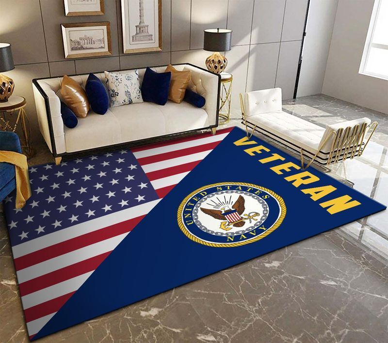 Navy Veteran Rug Carpet