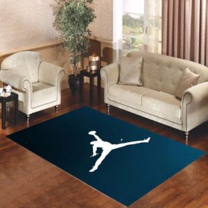 Michael Jordan Basket Ball Dunk Blue Living room carpet rugs